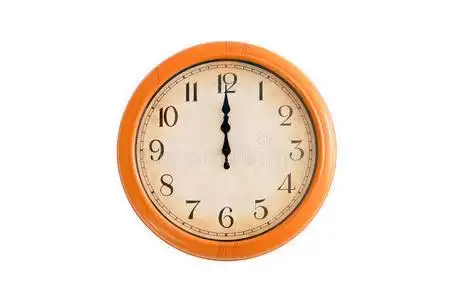 显示12点的时钟照片