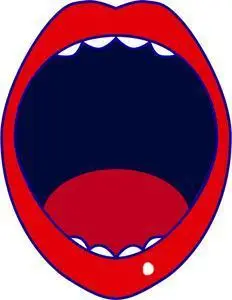 张大嘴巴的卡通动物简笔画