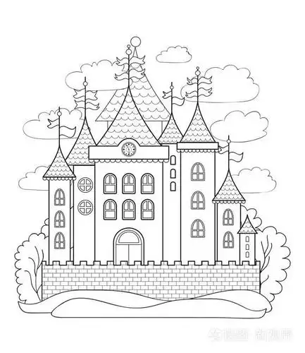 彩色书的仙女城堡