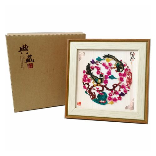 陕西手工皮影戏镜框装饰画相框摆件西安礼品工艺品非物质文化遗产