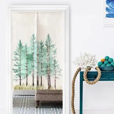 定制布艺门帘隔断帘家用卧室厨房卫生间半帘布帘免打孔装饰帘子