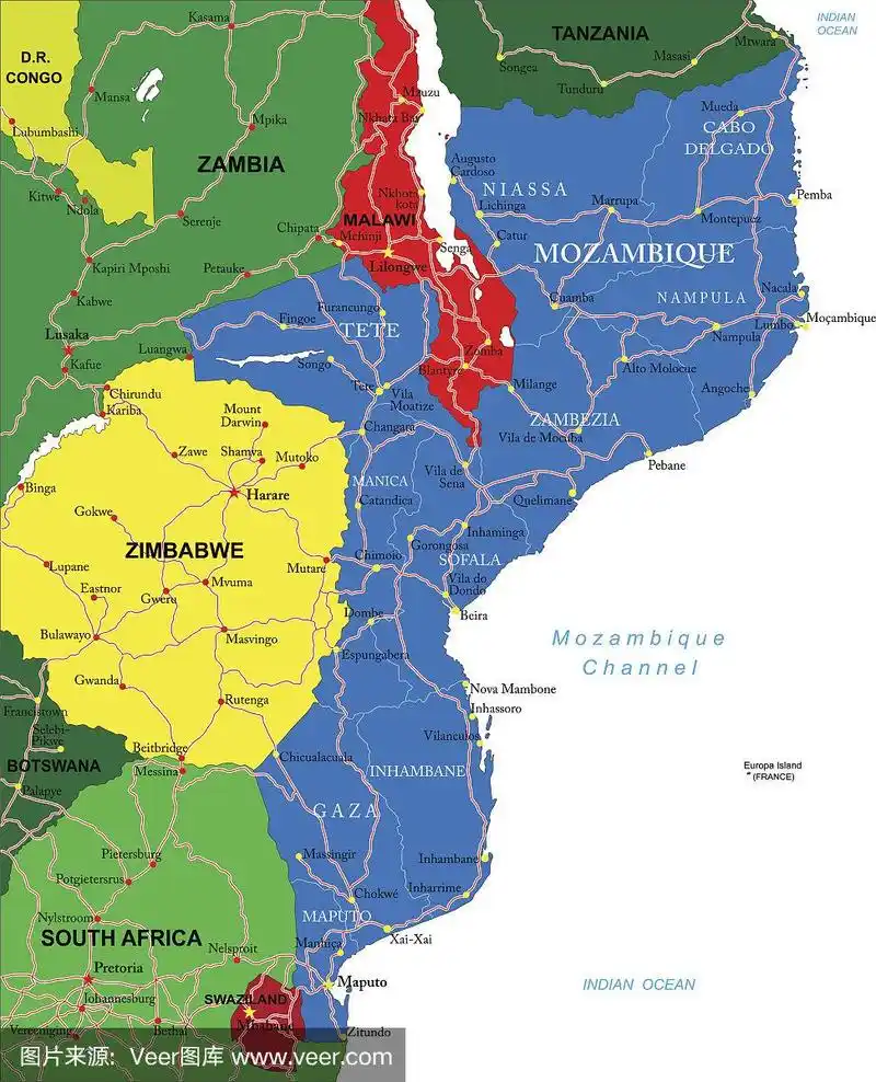 莫桑比克地图