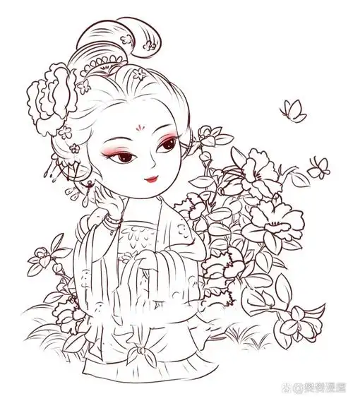 非常可爱的杨贵妃 中国古代四大美女之杨贵妃 天生丽质 闭月羞花