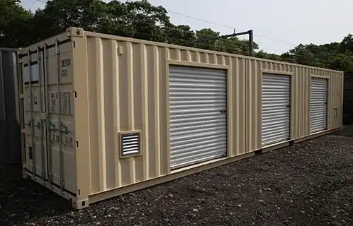 新型滚轮门 40 英尺高的立方体存储集装箱