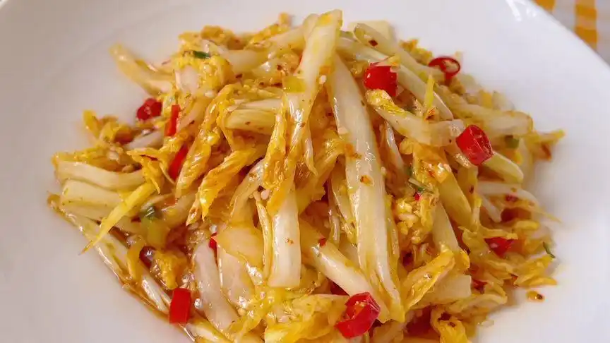 凉拌娃娃菜,做法简单,酸辣脆爽,经济实惠还好吃