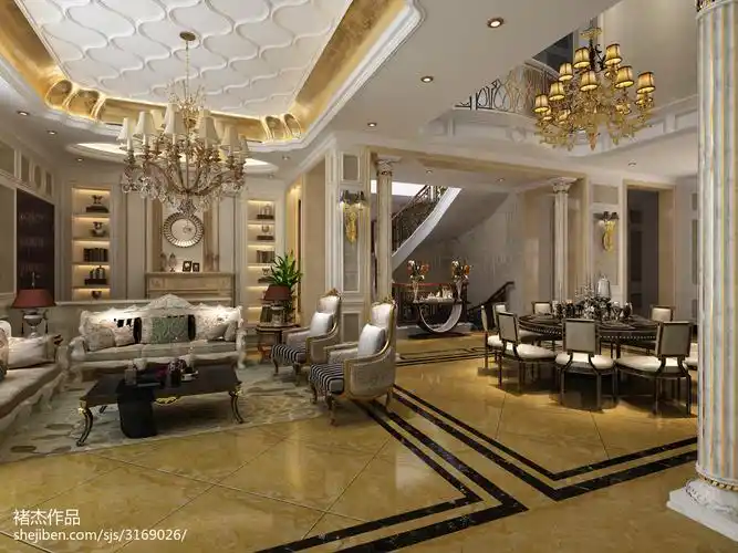 精选135平方欧式别墅客厅装饰图片151-200m别墅豪宅欧式豪华家装装修