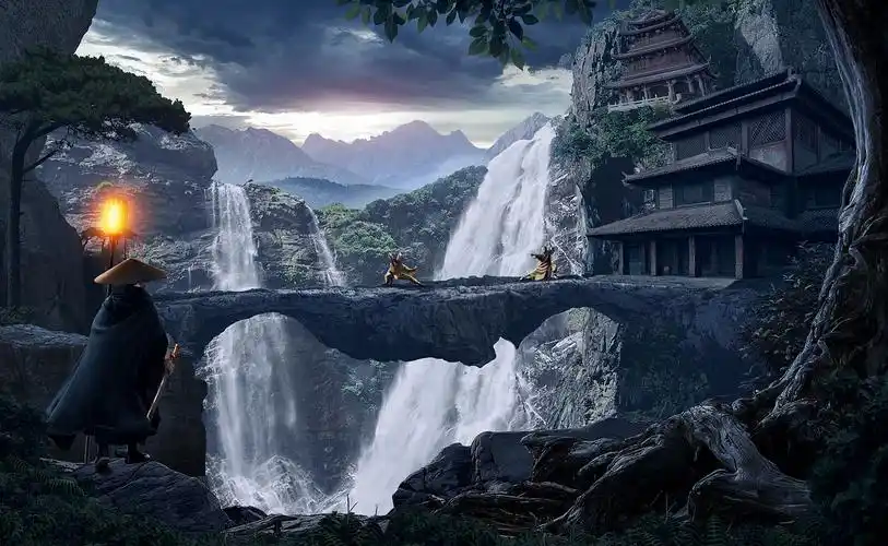 设计狗原创武侠风场景合成