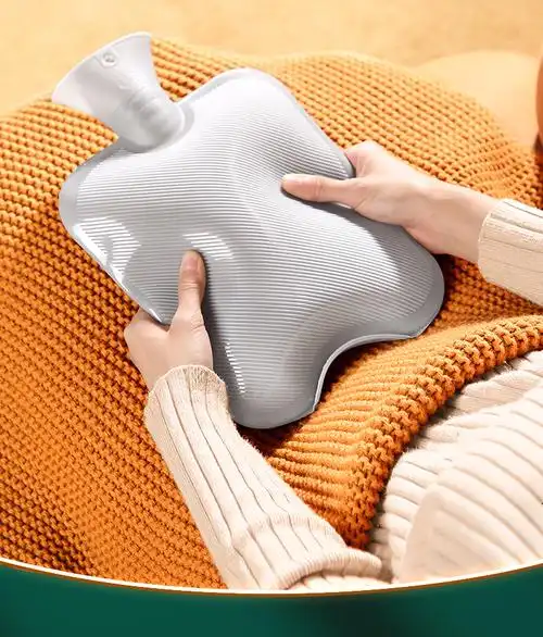 热水袋暖水袋灌注水暖手宝防爆热敷暖肚子女暖腰神器中号水晶紫送超柔