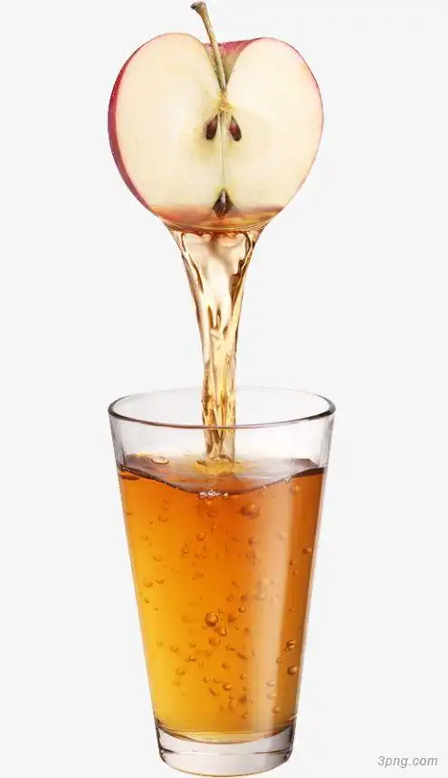 一杯鲜榨苹果汁png素材透明免抠图片其他元素