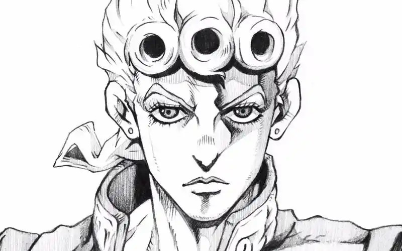 (jojo的奇妙冒险 _ 黄金之风 _ 乔鲁诺61乔巴拿) _ 画画教学_哔哩