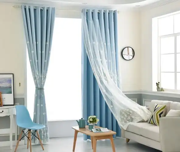 新品全遮光窗帘双层批发窗帘 韩式田园布艺客厅卧室书房阳台直销