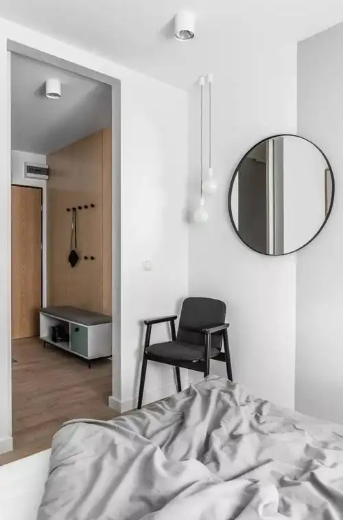 45平单身公寓现代简约北欧风格装修案例_精装作品-福州拓福精装网