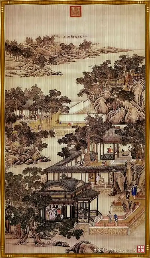 十二月令图轴清院本