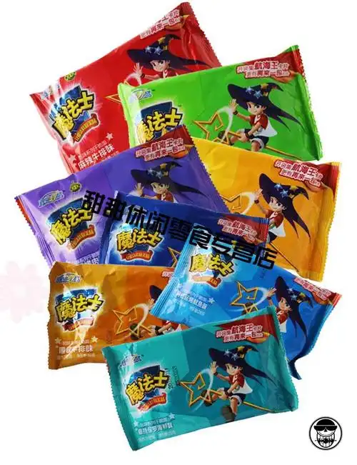 华丰魔法士干脆面奶酥玉米味干吃面22gx48袋整箱方便面零食四口味随机