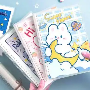 杆夹活页本替芯b5可拆卸超萌可爱课堂作业本简约少女心好看的笔记本子