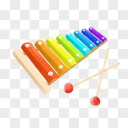 彩色手绘玩具木琴矢量元素