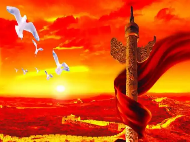 我深深爱恋的祖国诗朗诵的背景ppt吴宁