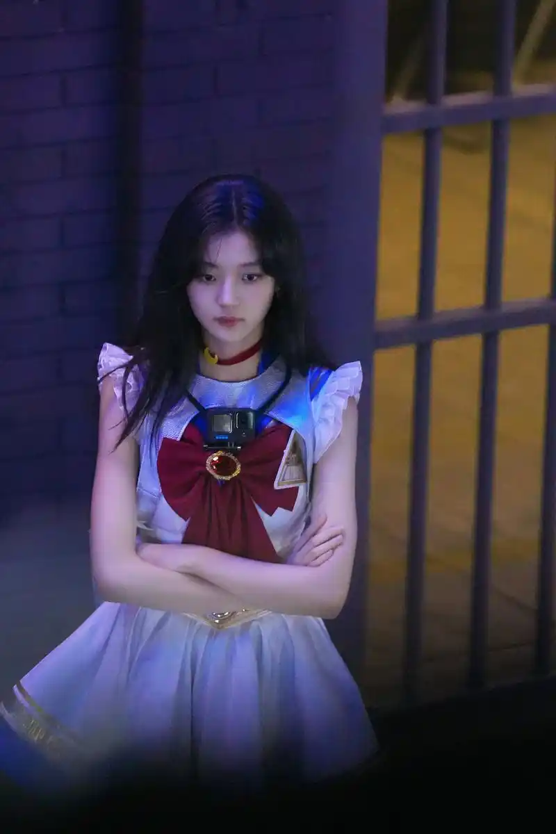 孙千长发飘飘连衣裙甜美可爱写真