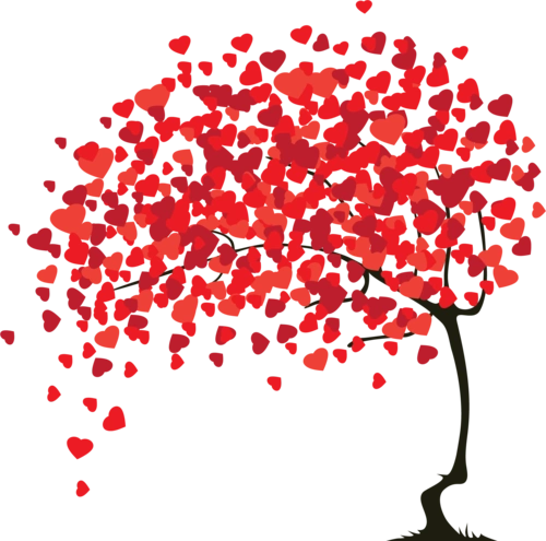 卡通爱心树图片大全