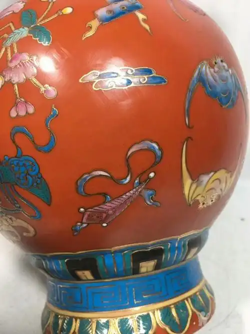 康熙 珐琅彩双耳瓶