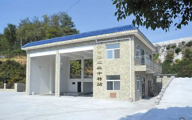 户内型学校垃圾转运站 垂直式提升式垃圾站压缩机 垃圾中转设备户内型