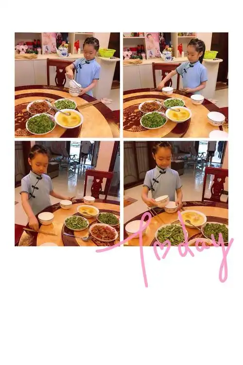 每天饭前的碗筷都是由我来摆放的噢ovo