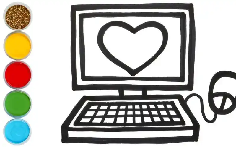 宝宝如何绘画电脑简笔画涂色?儿童色彩画着色启蒙