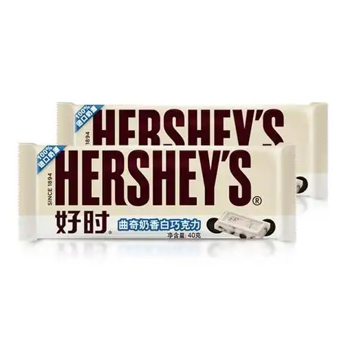 【天天聚惠】好时曲奇奶香白巧克力排块(袋装 40g )*2