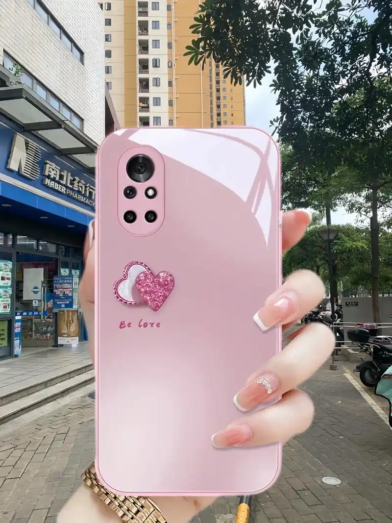 华为荣耀v40手机壳.氛围爱心,手感舒适,图案精美,时间简约 - 抖音