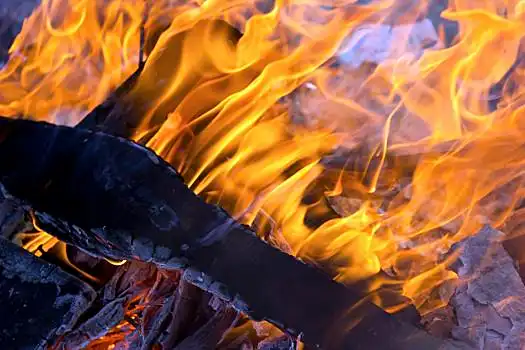 燃烧,木头,营火,火,黑色背景