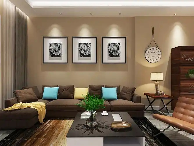 现代简约三居之家沙发背景墙图片