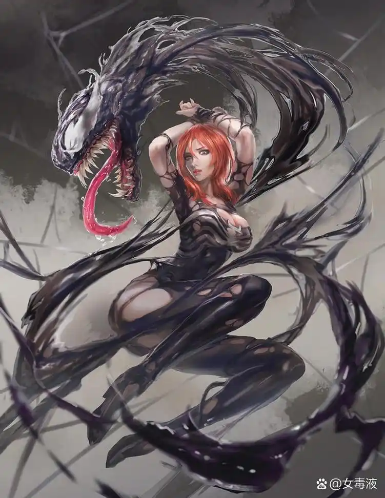 美女被毒液附身#女毒液