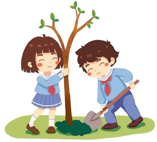 小手拉大手走一起去植树青岛李沧队员在春天种下梦想和希望