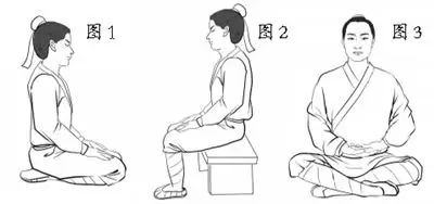 古人坐姿背影简笔画