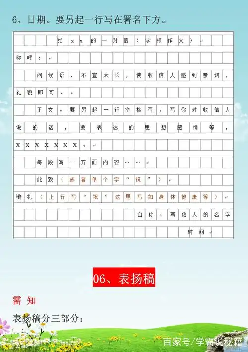 小学生必掌握:7种写作文体格式及技巧大全,不止信件,读后感!