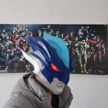 奥特曼cos头盔头套面具手工定制特摄cos动漫电影皮套白膜成品托雷基亚