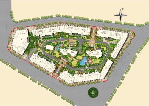 小区绿化景观平面psd设计图图片设计图免费下载_2480像素_psd格式_编