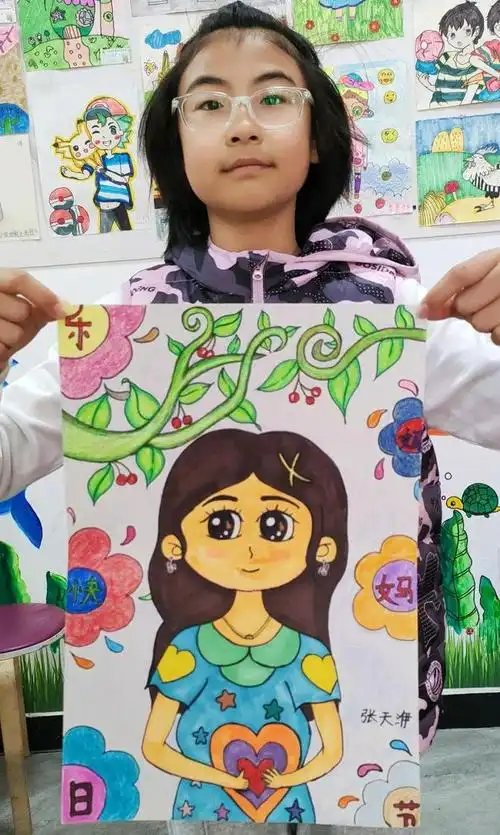 巾帼心向党奋进新征程38发现最美妈妈顺义区儿童绘画优秀作品展示一