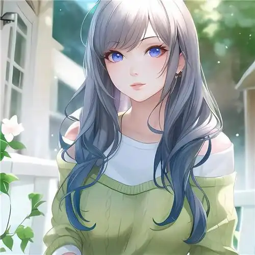 温柔插画头像干净治愈女生图片_女生动漫头像_头像屋