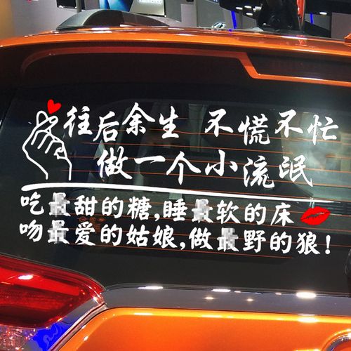 车贴卓鹿2022不慌不忙做个一个小流氓个性创意网红汽车装饰贴