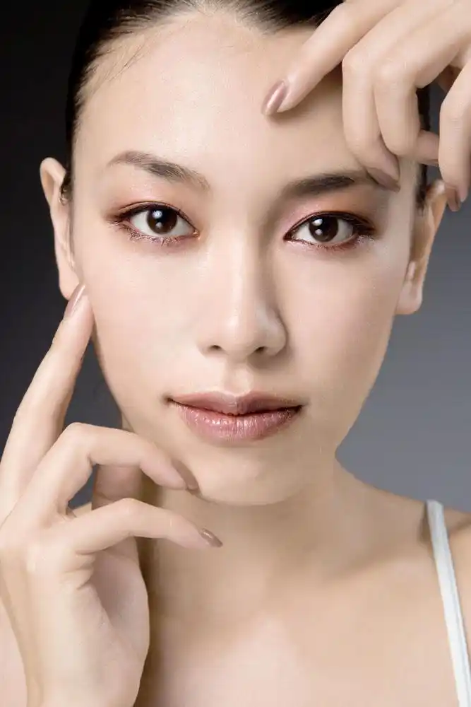 彩妆模特脸部写真高清图片