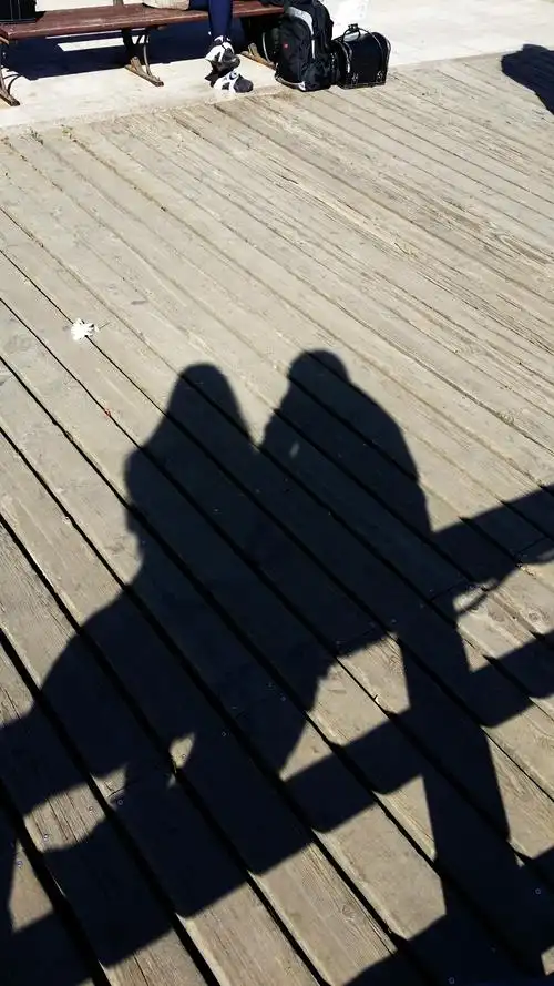 就是有两个人的影子