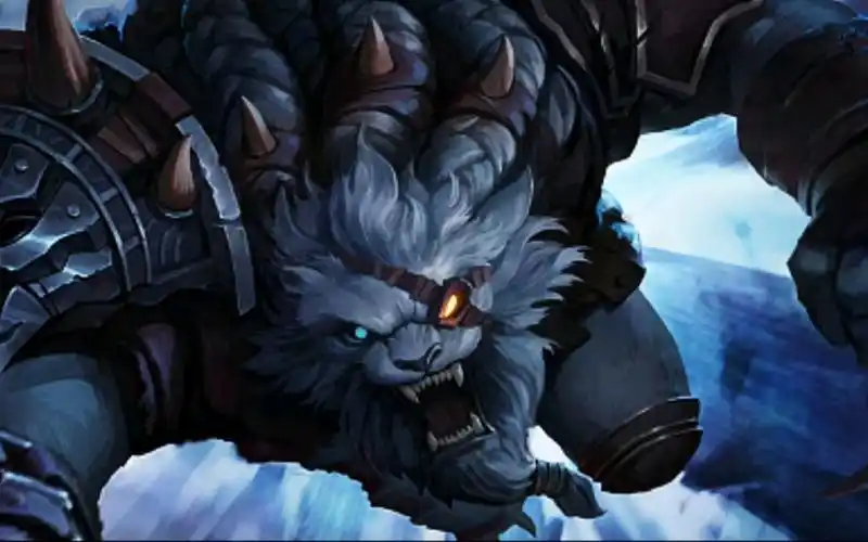 英雄联盟手游 雷恩加尔 狮子狗