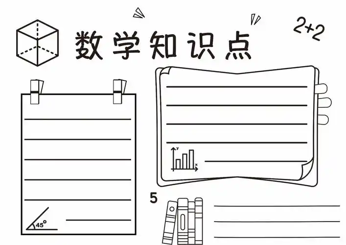 关于数学知识点的手抄报怎么画数学知识点手抄报简单好看