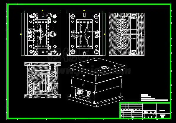 卡件压铸模具设计 cad图纸 说明书 ug三维模型