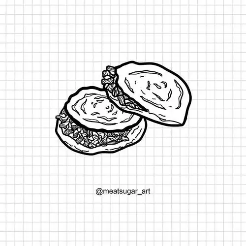 近日原创美食小图|插画|像素画|ipad插画红绒丝 - 原创作品 - 站酷