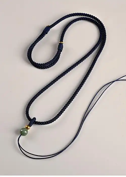 梦逸吊坠挂绳简约玉坠挂绳男女玉佩佛牌子项链绳翡翠和田玉挂件绳子油