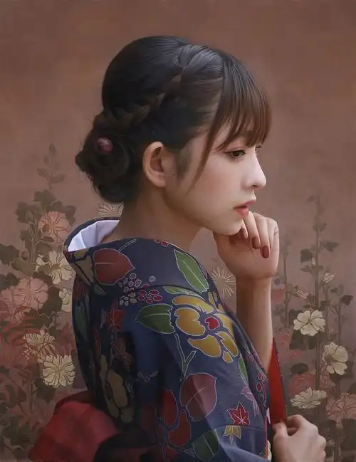 日本80后超写实绘画:端庄的少女