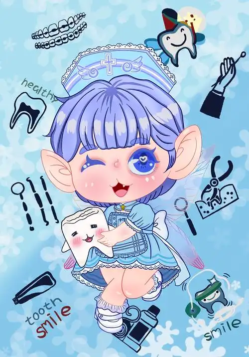 牙科护士人设～牙仙子|插画|儿童插画|狐狸耳朵尖_原创作品-站酷zcool