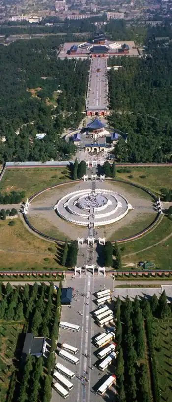 无人,天坛,竖图,俯视,航拍,室外,白天,旅游,度假,草地,草坪,名胜古迹,